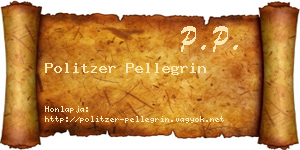 Politzer Pellegrin névjegykártya